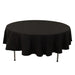 90" Cotton Blend Round Tablecloth for Daily and Formal Use TAB_COT01_90_BLK
