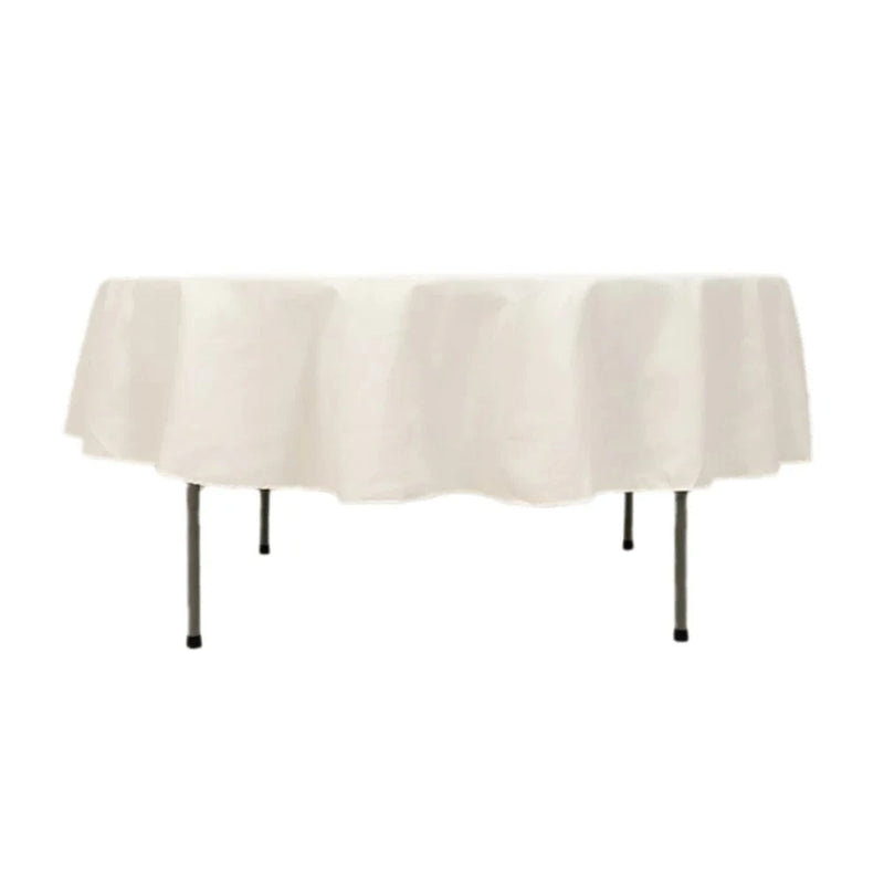 90" Cotton Blend Round Tablecloth for Daily and Formal Use TAB_COT01_90_IVR