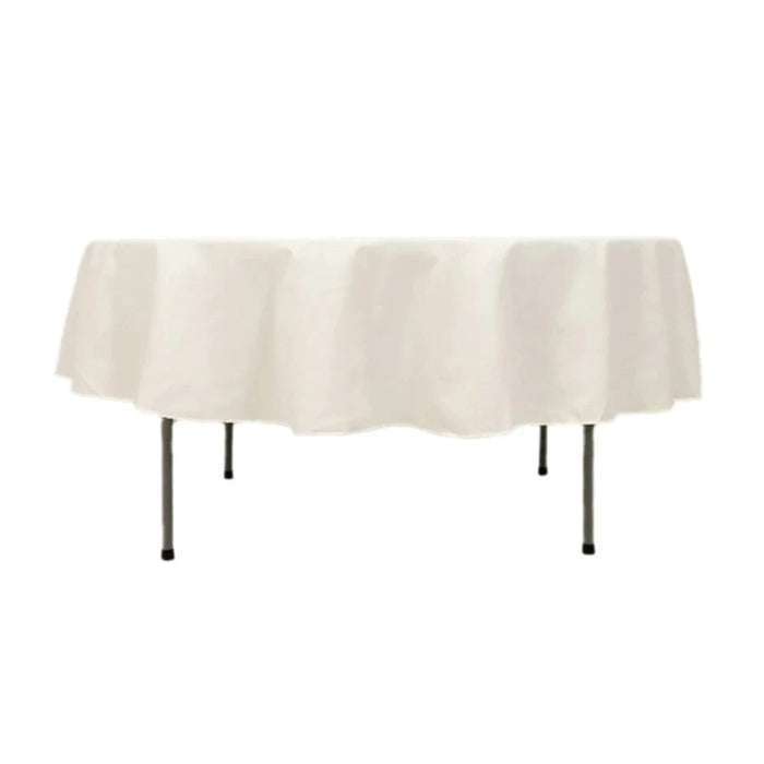 90" Cotton Blend Round Tablecloth for Daily and Formal Use TAB_COT01_90_IVR