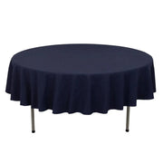 90" Cotton Blend Round Tablecloth for Daily and Formal Use TAB_COT01_90_NAVY
