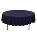 90" Cotton Blend Round Tablecloth for Daily and Formal Use TAB_COT01_90_NAVY