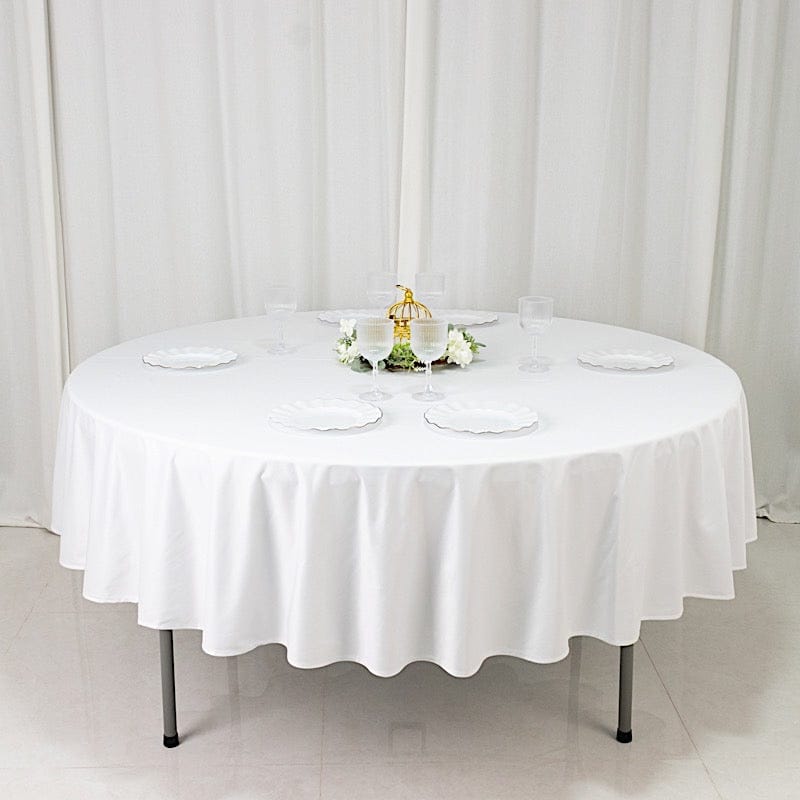 90" Fire Retardant Polyester Scuba Round Tablecloth