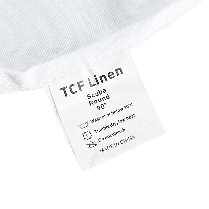 90" Fire Retardant Polyester Scuba Round Tablecloth