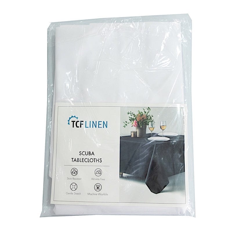 90" Fire Retardant Polyester Scuba Round Tablecloth