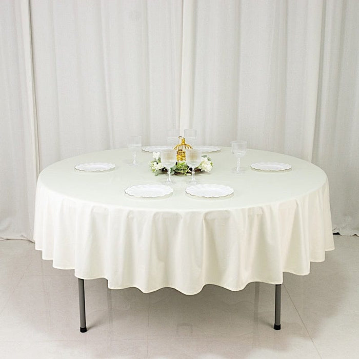 90" Fire Retardant Polyester Scuba Round Tablecloth