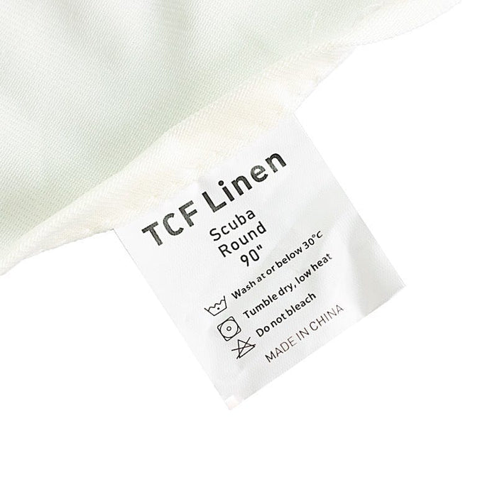 90" Fire Retardant Polyester Scuba Round Tablecloth