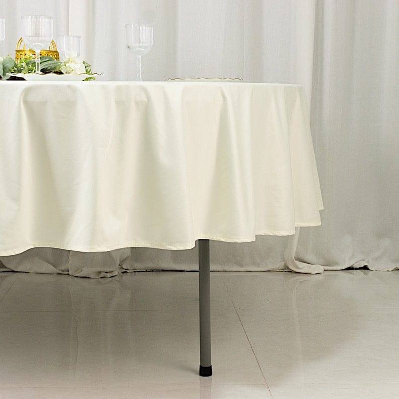90" Fire Retardant Polyester Scuba Round Tablecloth