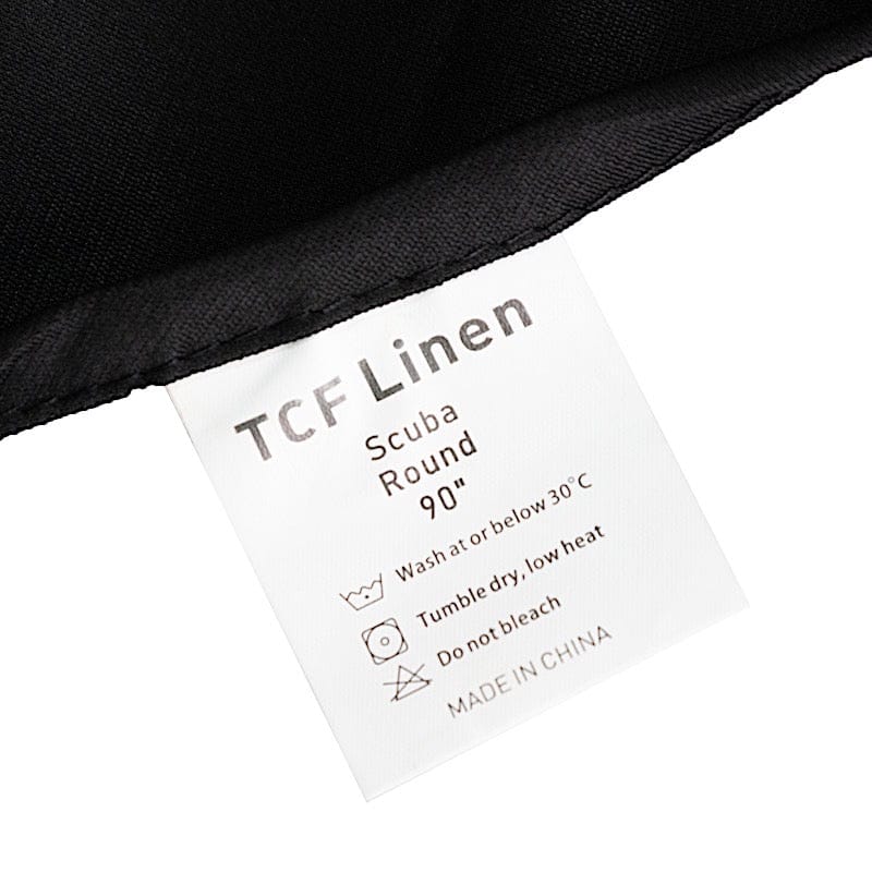 90" Fire Retardant Polyester Scuba Round Tablecloth