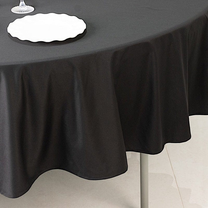 90" Fire Retardant Polyester Scuba Round Tablecloth