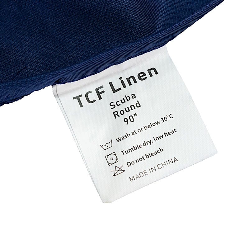 90" Fire Retardant Polyester Scuba Round Tablecloth