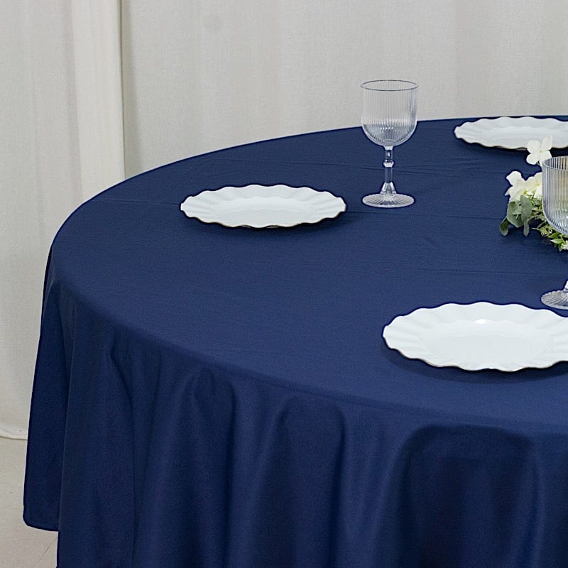 90" Fire Retardant Polyester Scuba Round Tablecloth