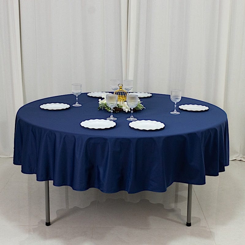 90" Fire Retardant Polyester Scuba Round Tablecloth