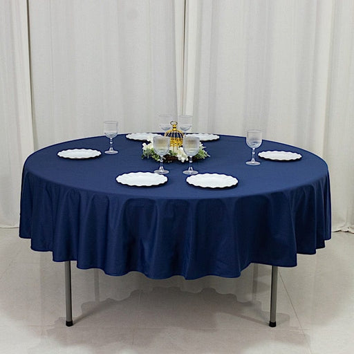 90" Fire Retardant Polyester Scuba Round Tablecloth