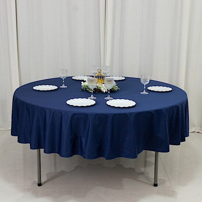 90" Fire Retardant Polyester Scuba Round Tablecloth