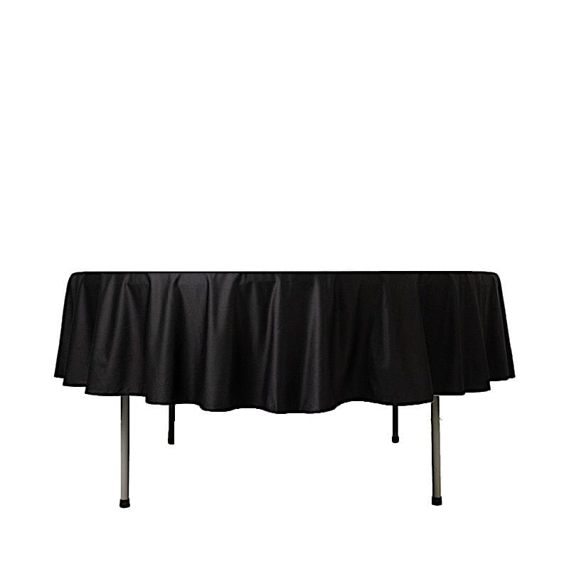 90" Fire Retardant Polyester Scuba Round Tablecloth TAB_SCUBA_IFR_90_BLK