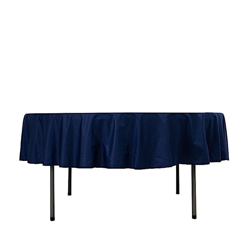90" Fire Retardant Polyester Scuba Round Tablecloth TAB_SCUBA_IFR_90_NAVY
