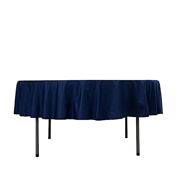 90" Fire Retardant Polyester Scuba Round Tablecloth TAB_SCUBA_IFR_90_NAVY