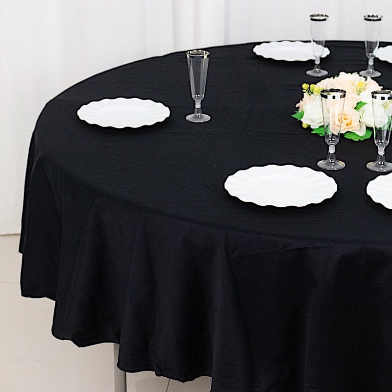 90" High Quality Cotton Round Tablecloth