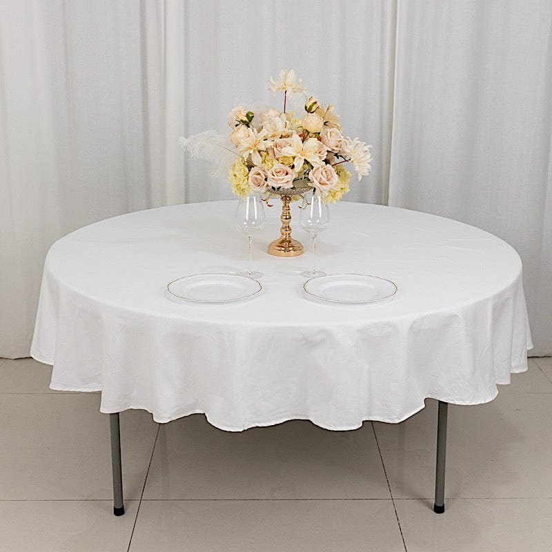 90" High Quality Cotton Round Tablecloth