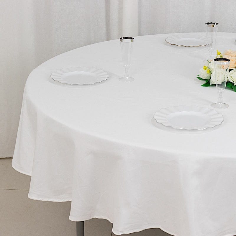 90" High Quality Cotton Round Tablecloth