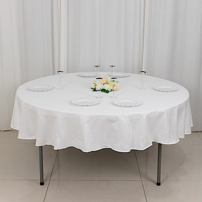90" High Quality Cotton Round Tablecloth