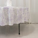 90" Polyester Round Tablecloth for Weddings and Events - French Toile Pattern