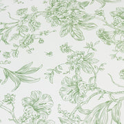 90" Polyester Round Tablecloth for Weddings and Events - French Toile Pattern