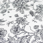 90" Polyester Round Tablecloth for Weddings and Events - French Toile Pattern