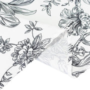 90" Polyester Round Tablecloth for Weddings and Events - French Toile Pattern