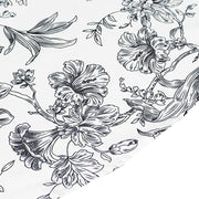 90" Polyester Round Tablecloth for Weddings and Events - French Toile Pattern