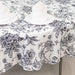90" Polyester Round Tablecloth for Weddings and Events - French Toile Pattern