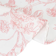 90" Polyester Round Tablecloth for Weddings and Events - French Toile Pattern