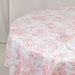 90" Polyester Round Tablecloth for Weddings and Events - French Toile Pattern