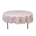 90" Polyester Round Tablecloth for Weddings and Events - French Toile Pattern TAB_PLY_FLORFT_90_PINK