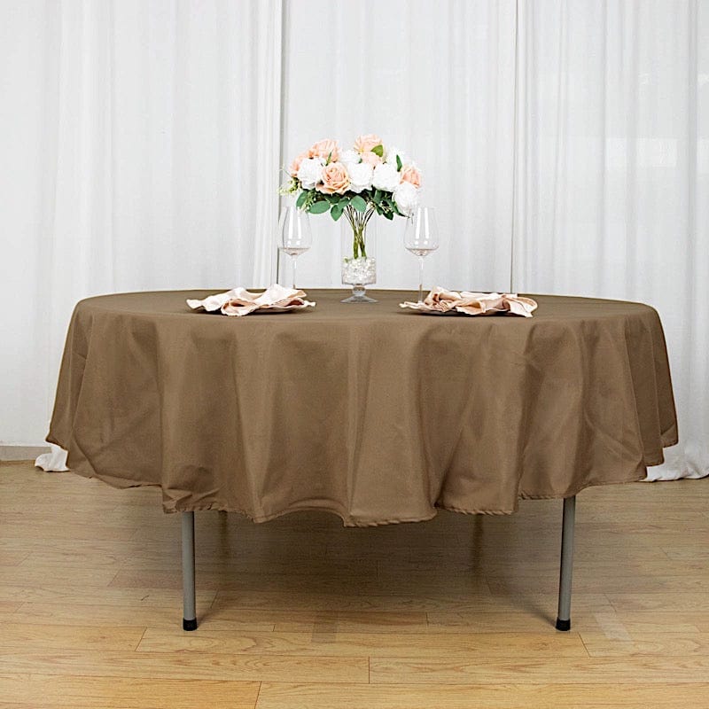 90" Polyester Round Tablecloth Wedding Party Table Linens TAB_90_TAUP_POLY