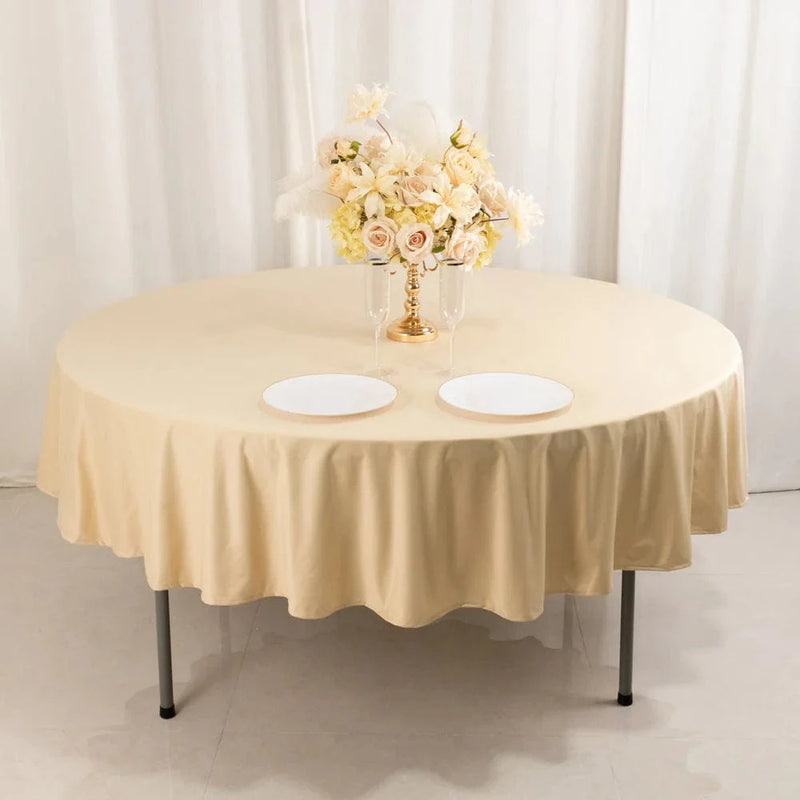 90" Premium Scuba Round Tablecloth