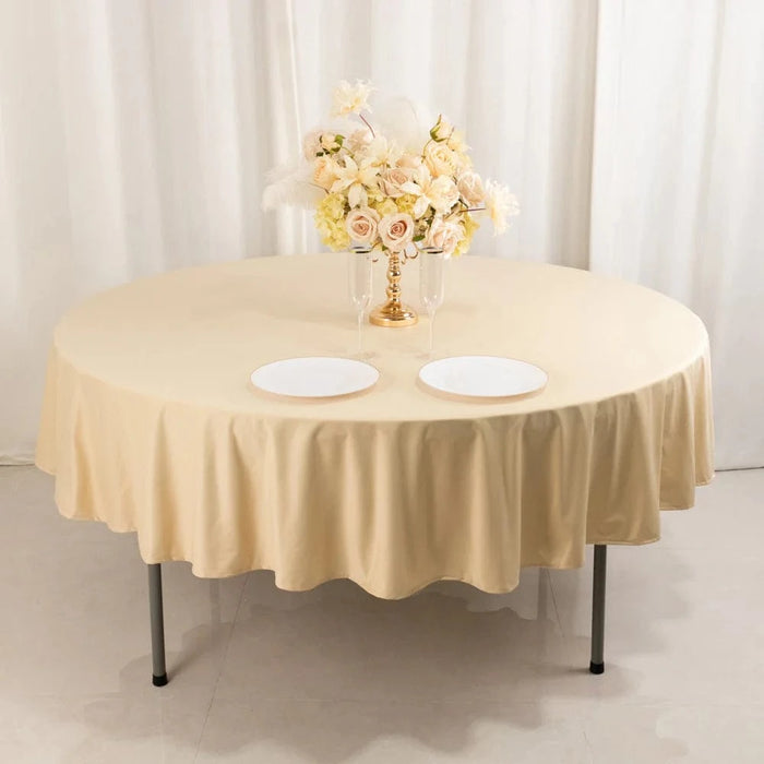90" Premium Scuba Round Tablecloth