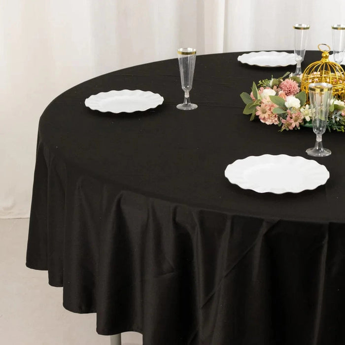 90" Premium Scuba Round Tablecloth