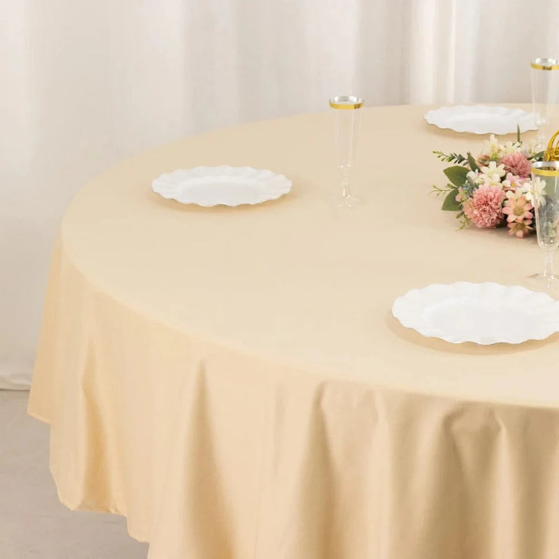 90" Premium Scuba Round Tablecloth