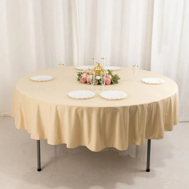 90" Premium Scuba Round Tablecloth