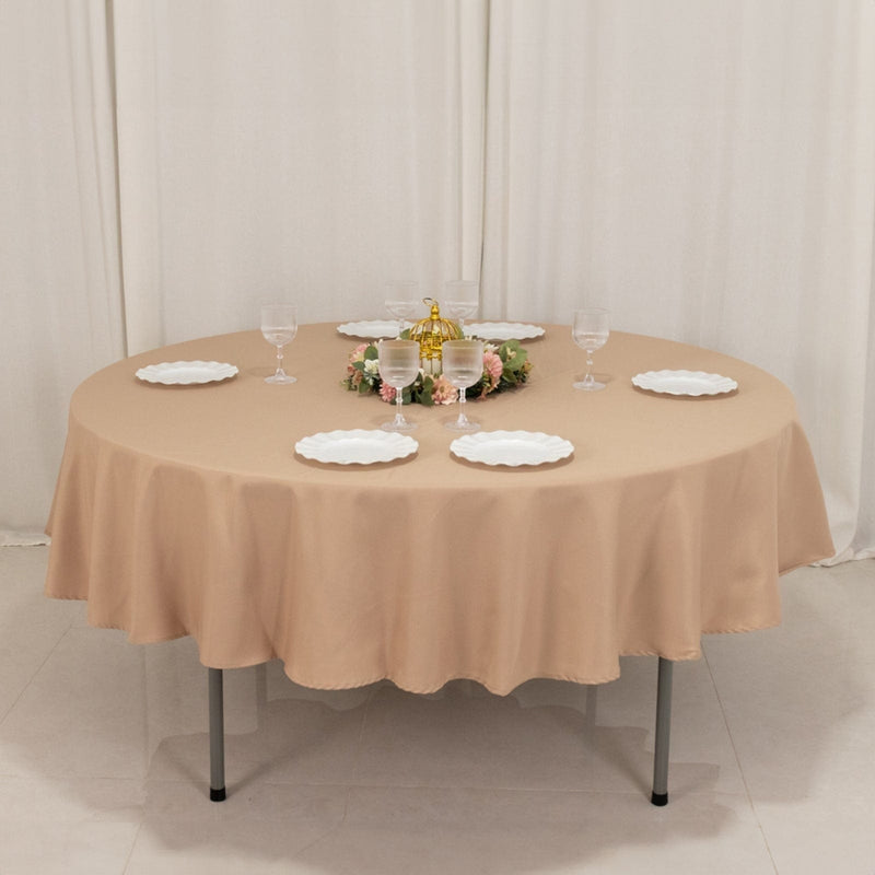 90" Round Tablecloth Premium Polyester Table Cover