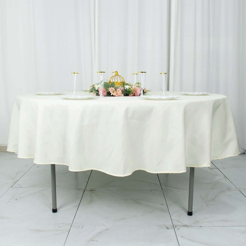 90" Round Tablecloth Premium Polyester Table Cover