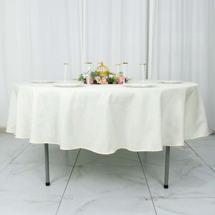 90" Round Tablecloth Premium Polyester Table Cover