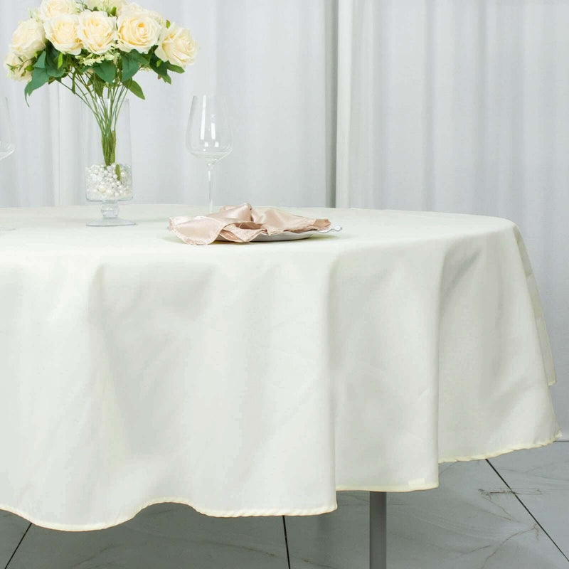 90" Round Tablecloth Premium Polyester Table Cover