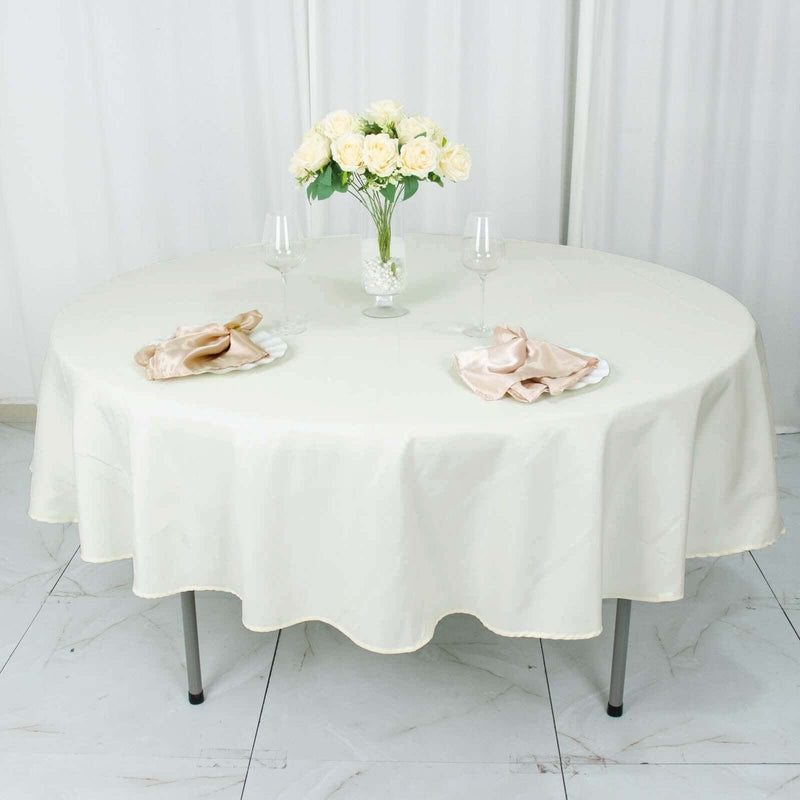 90" Round Tablecloth Premium Polyester Table Cover