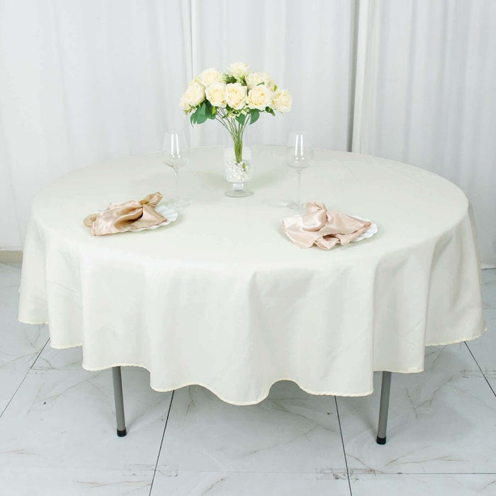 90" Round Tablecloth Premium Polyester Table Cover