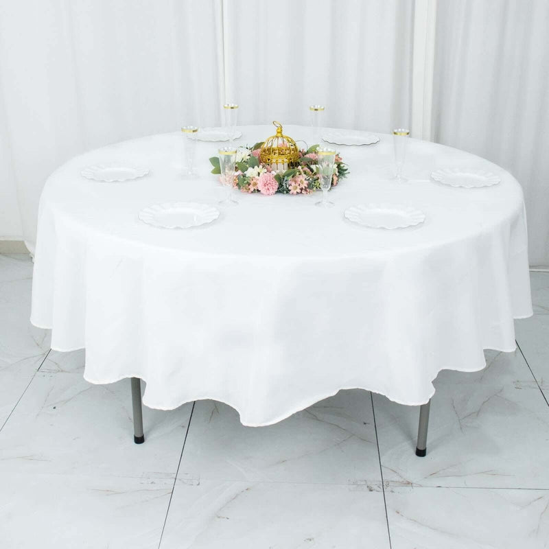 90" Round Tablecloth Premium Polyester Table Cover