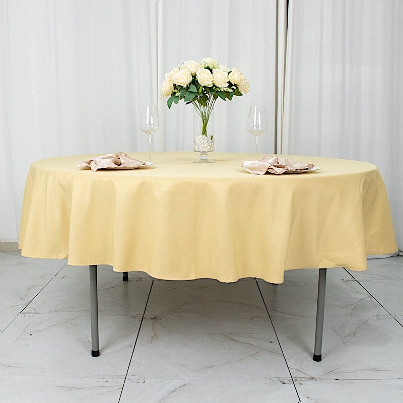 90" Round Tablecloth Premium Polyester Table Cover