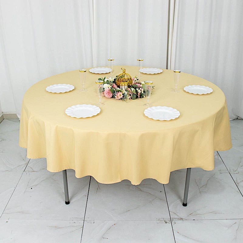 90" Round Tablecloth Premium Polyester Table Cover