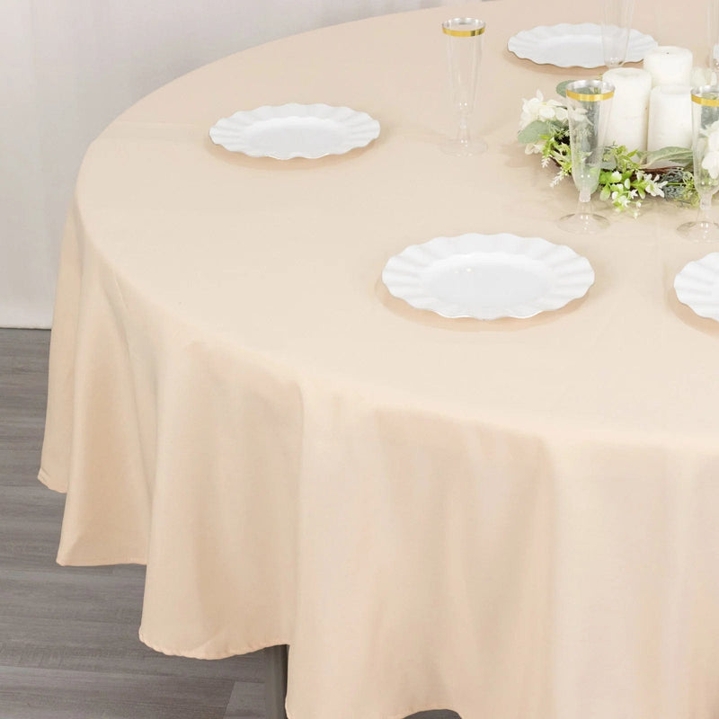 90" Round Tablecloth Premium Polyester Table Cover
